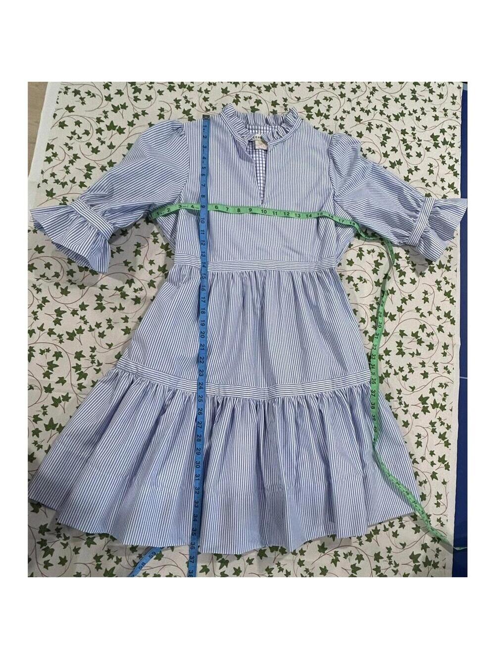 Gretchen Scott Teardrop Dress Tiered Mini Ruffle Sz XS